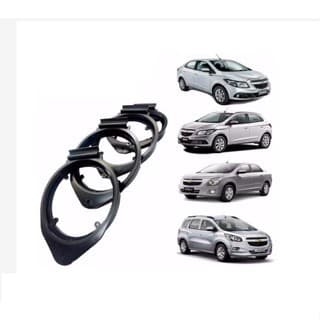 Kit 4 Aro Moldura Suporte Alto falante Som Automotivo Porta Carro Onix/Cobalt/Prisma/Spin