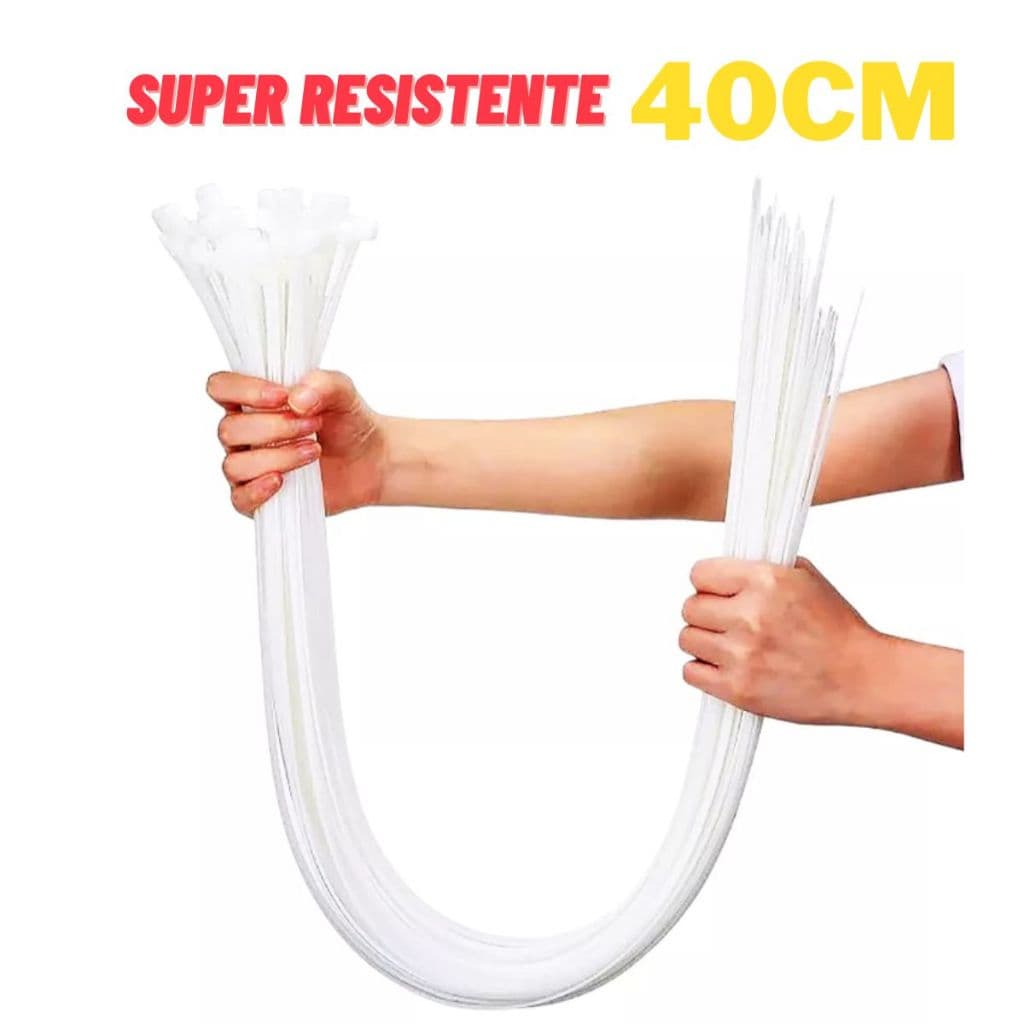 20 Abraçadeira Nylon 12,0 X 400mm Enforca Gato de Alta Resistência e Proteção UV Grande Melfi