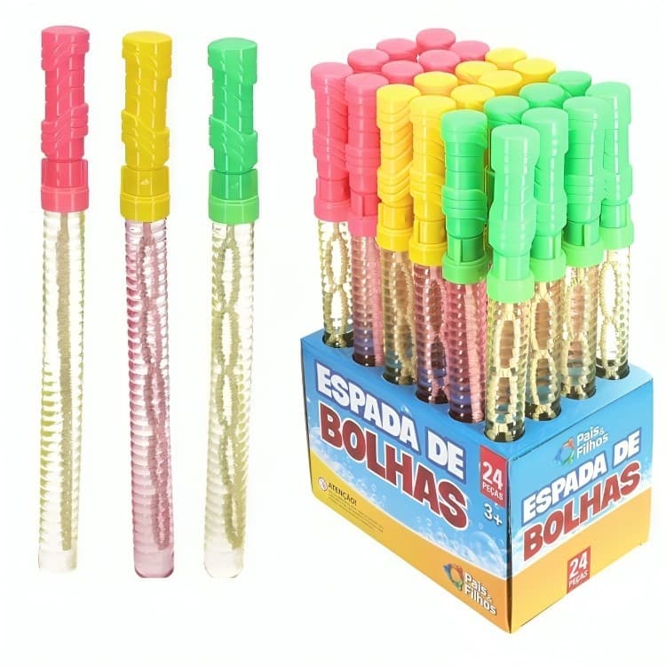 Kit Bolha Bolinha de Sabão 10/20/30 Unidades Festa Lembrancinha Infantil- Formato Espada