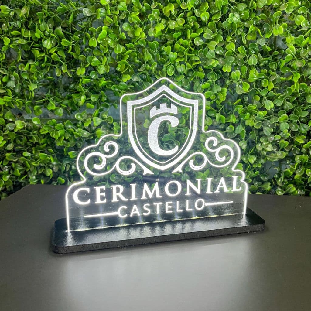 Display Acrílico Iluminado Led Abajur Personalizado Presente