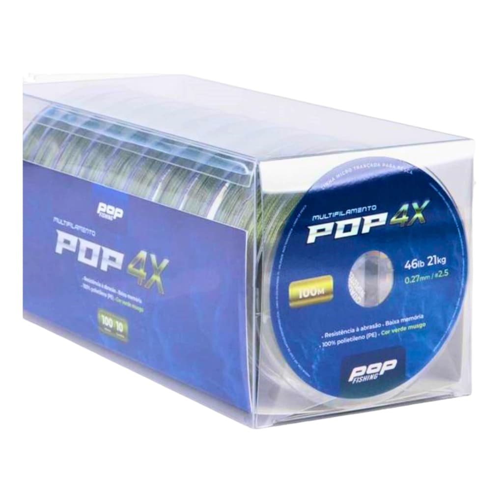 10 Und Linha Pesca Multf 4x Pop Fishing Todas Bitolas Promo