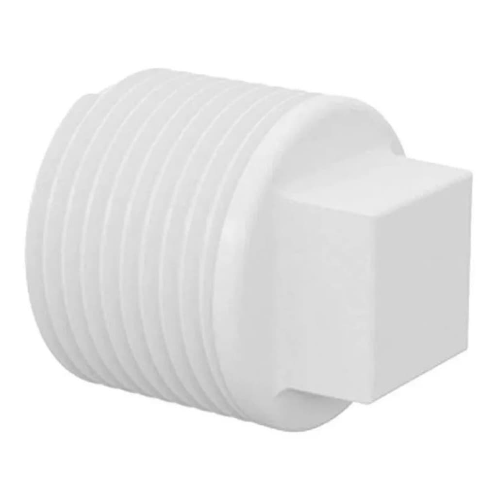 Tampão Plug de Rosca Roscavel Pvc Branco 1/2  3/4