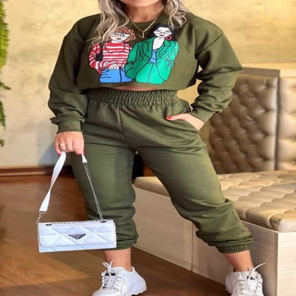 Calça Feminina modelo Jogger linda e confortavel modelo Gringa.