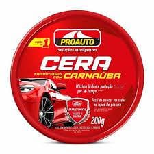 CERA PASTA TRADICIONAL COM CARNAUBA 200GRS - PROAUTO