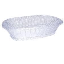 Bandeja Porta Pão Decorativa Trançada Oval Cristal Grande Keita