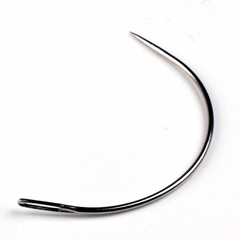Agulha Curva para Cabelos Entrelace 7 cm