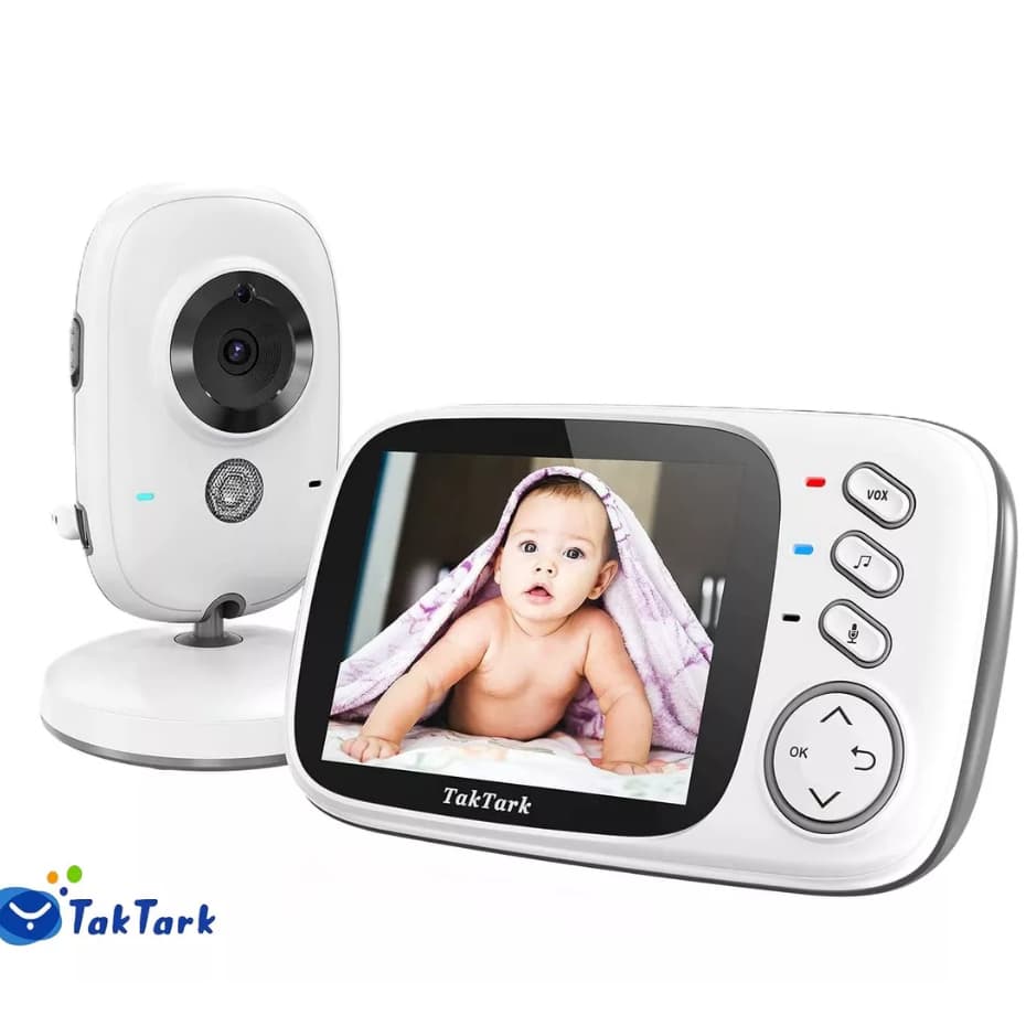 Taktark Bm603 Babá Eletrônica Com Câmera Noturna Áudio Modo Vox Sensor De Temperatura 110v/220v