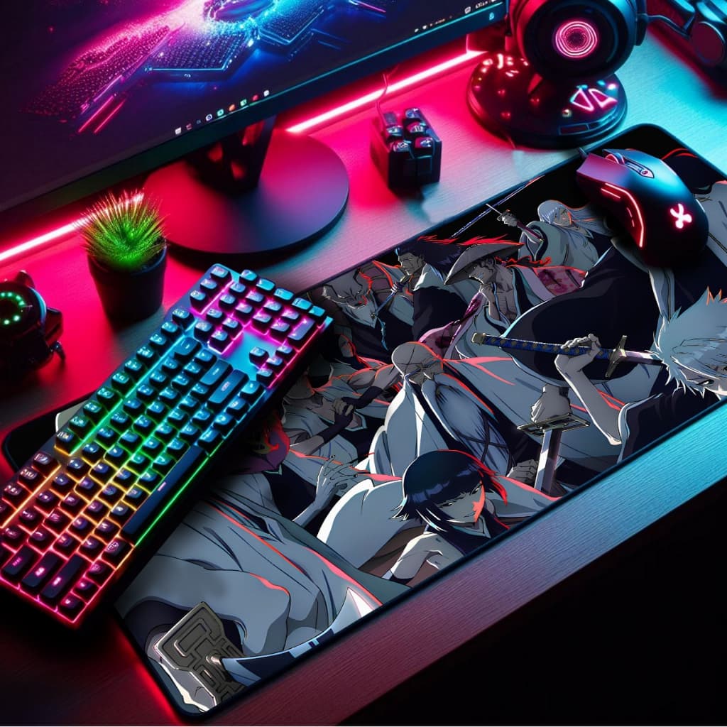 Mouse Pad Gamer Premium Extra Grande 90x55cm Borda Costurada Diversas Estampas Anime Ceifeiros