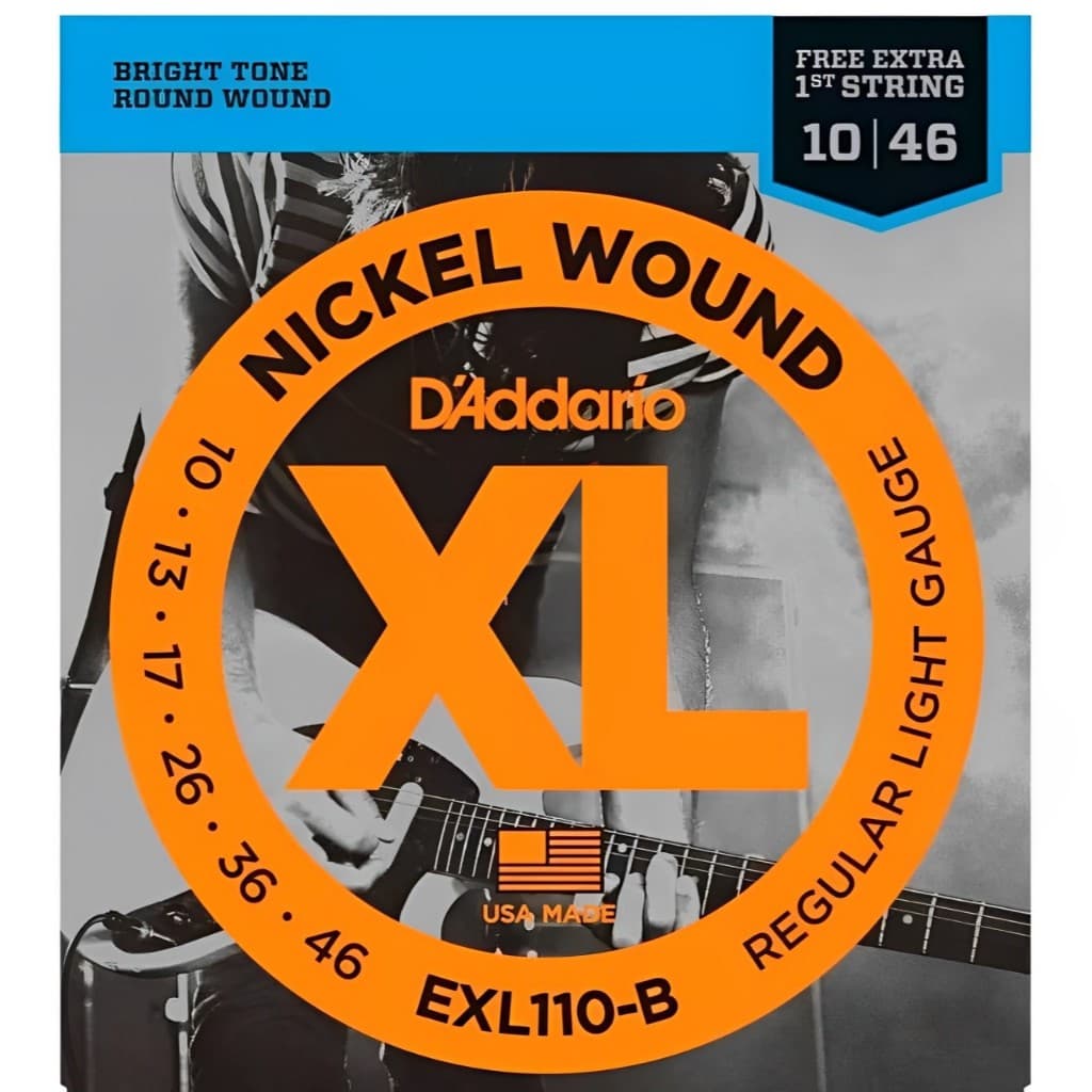 Encordoamento Para Guitarra Daddario 0.10 Exl110-b Original NF-e