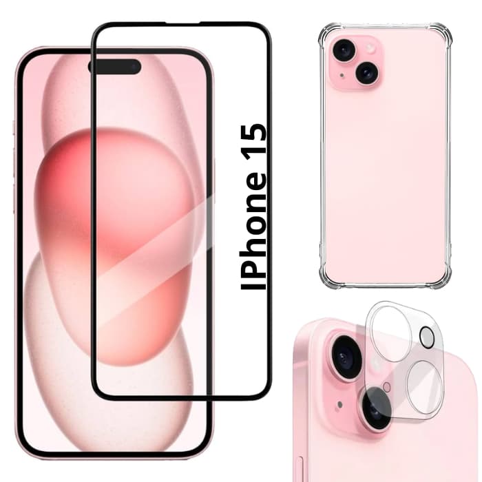 Película 9D Cerâmica Para iPhone 15 - Câmera 3D - Capinha