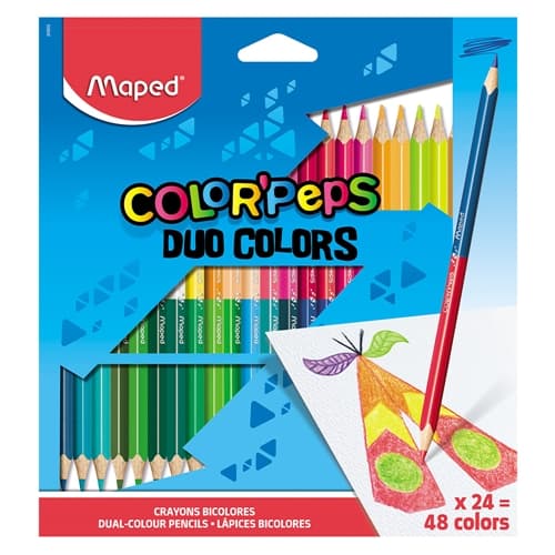 Lapis De Cor Maped Color Peps duo 24 Lapis/48 Cores Bicolor