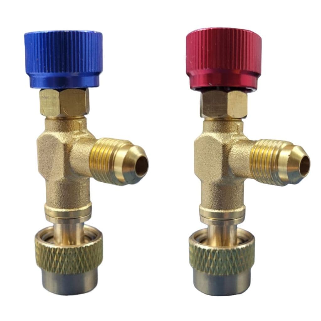 Kit Adaptador Válvula Acionadora Schrader de Serviço R22 1/4 e 5/16 R410 Suryha