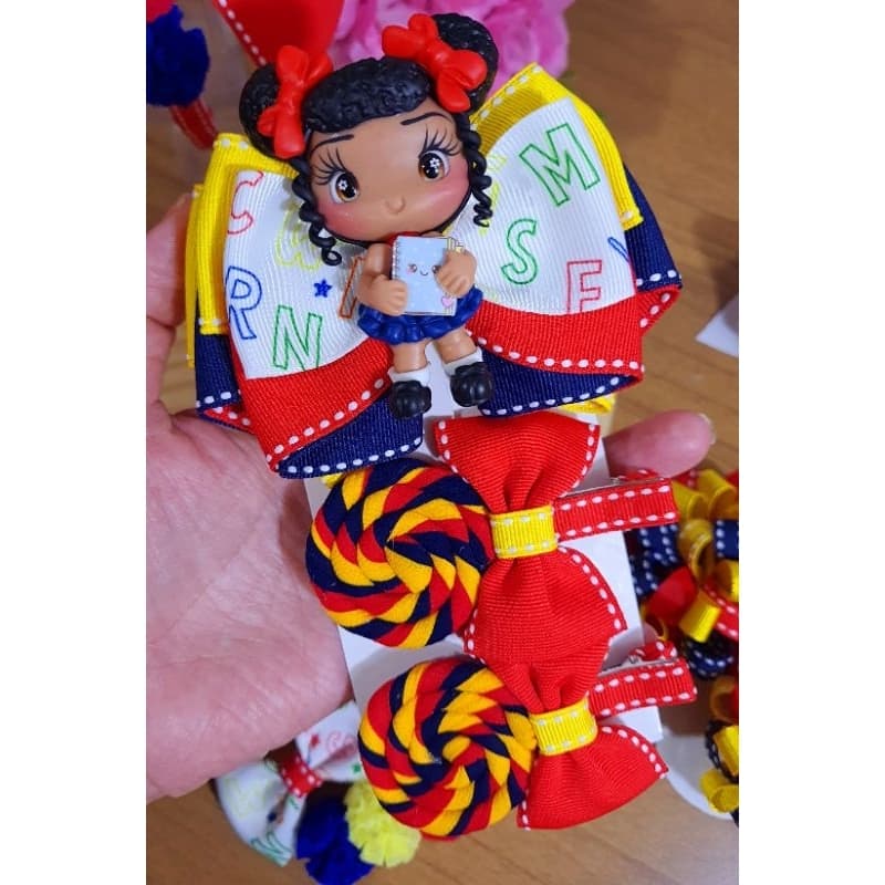 Laço de cabelo infantil escolar, Laço infantil Escolar, Laço Voltado às aulas, Laço para escola t