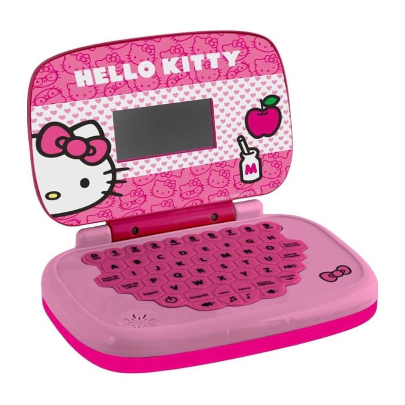 Laptop Hello Kitty Brinquedo Educativo Computador Infantil Bilingue Portugues Ingles Matematica