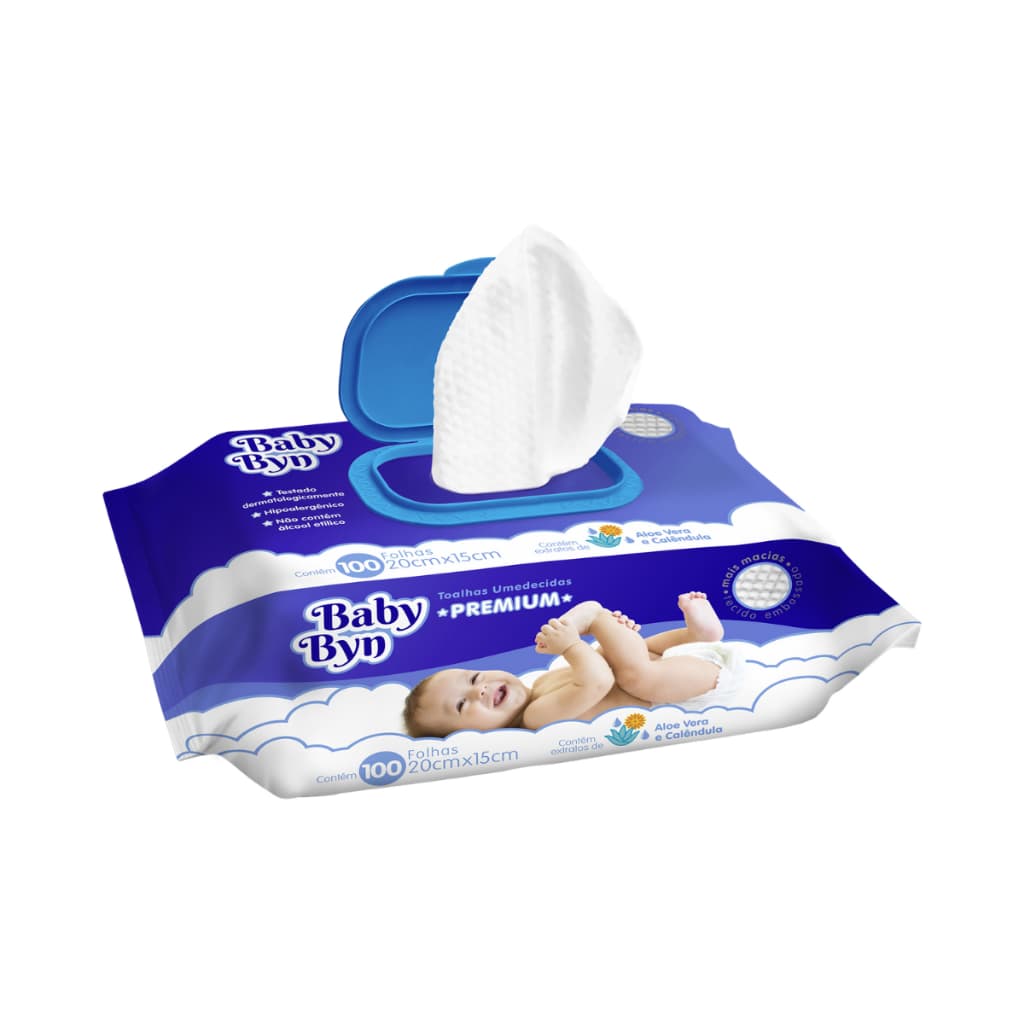 Toalha Umedecida Baby Byn Premium 100 Folhas