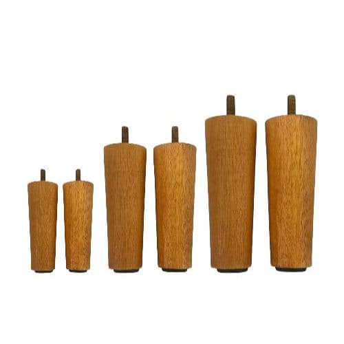 Kit Pé De Cama Box Ante Refluxo Madeira Maciça Cônico Mel 6 Unidades Madeira Resistênte Rustico