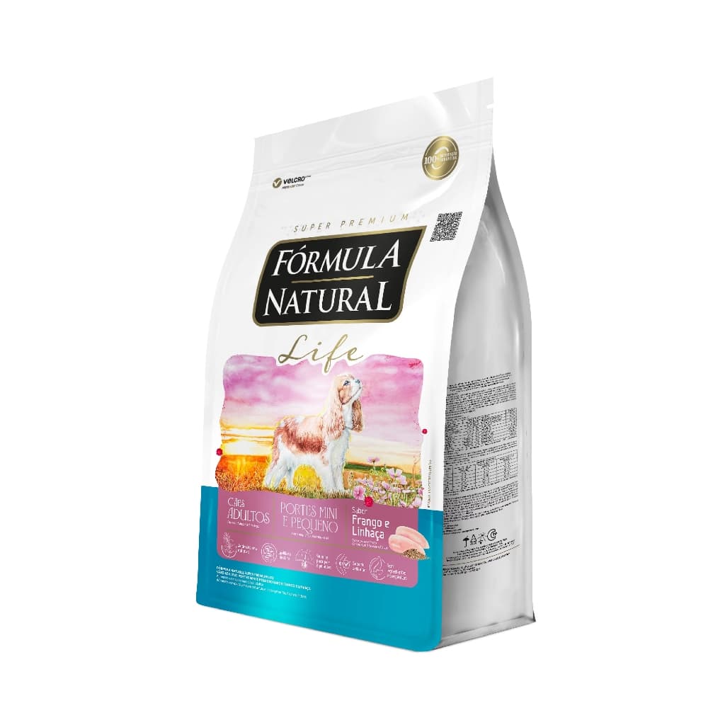 Ração Fórmula Natural Life Cães Adultos Porte Mini e Pequeno 1kg Adimax