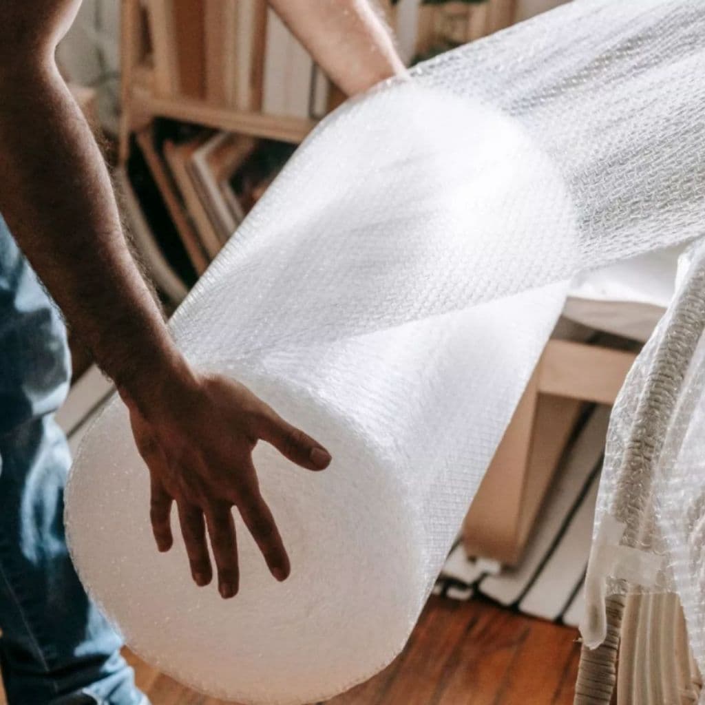 Plástico Bolha - Bobina 43 cm X 100 Mts E-commerce Mudança 25 Micras