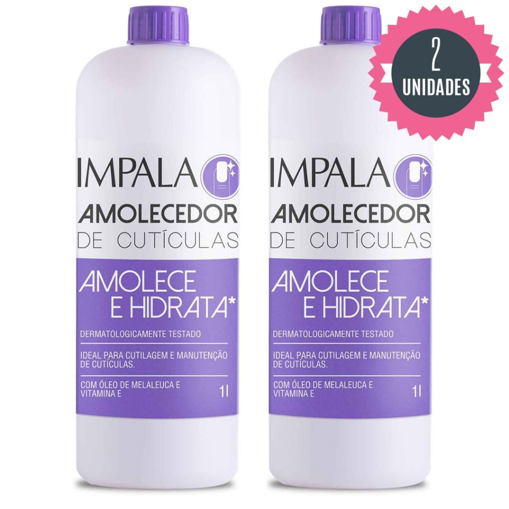 Kit 2 Amolecedor de Cutículas Impala 1L - Embalagem Econômica