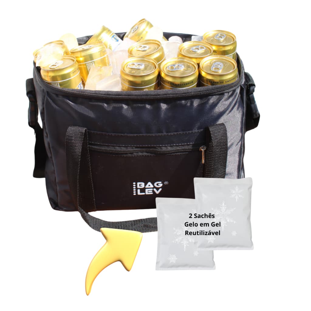 Bolsa Térmica Impermeável Box 20 Litros + 2 Sachês de Gelo Reutilizável - Bag Lev