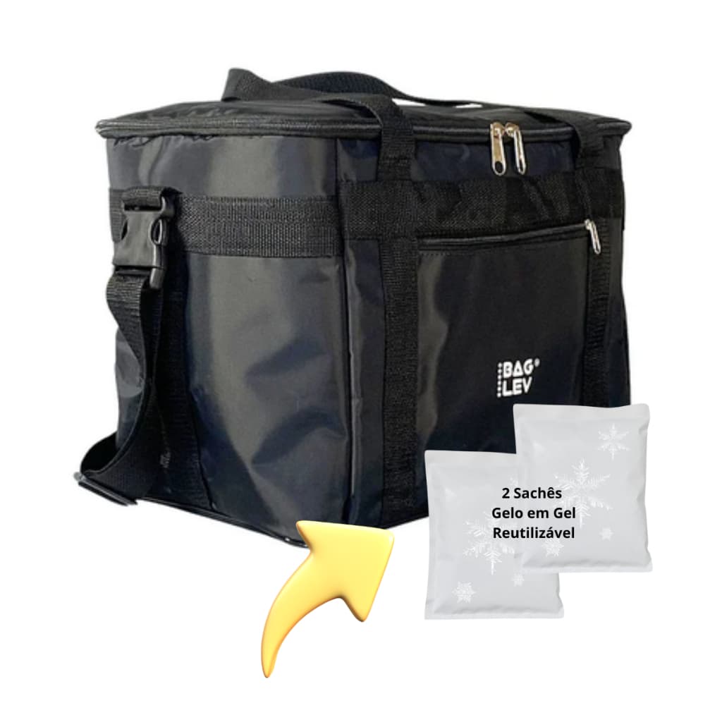 Bolsa Térmica Impermeável 30 Litros com 2 gelo em gel reutilizável