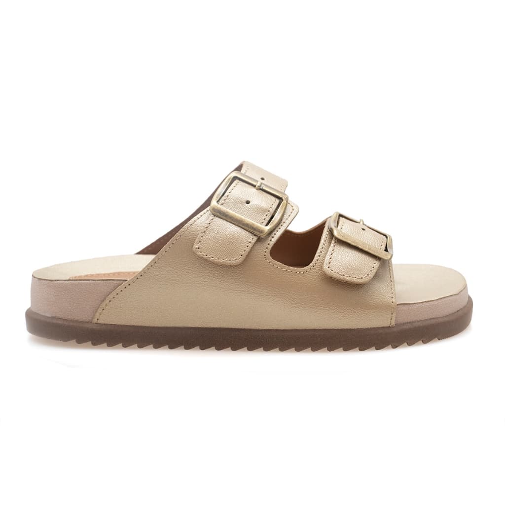 Sandália Relax Papete Birken Anatômica De Couro. Envio Já