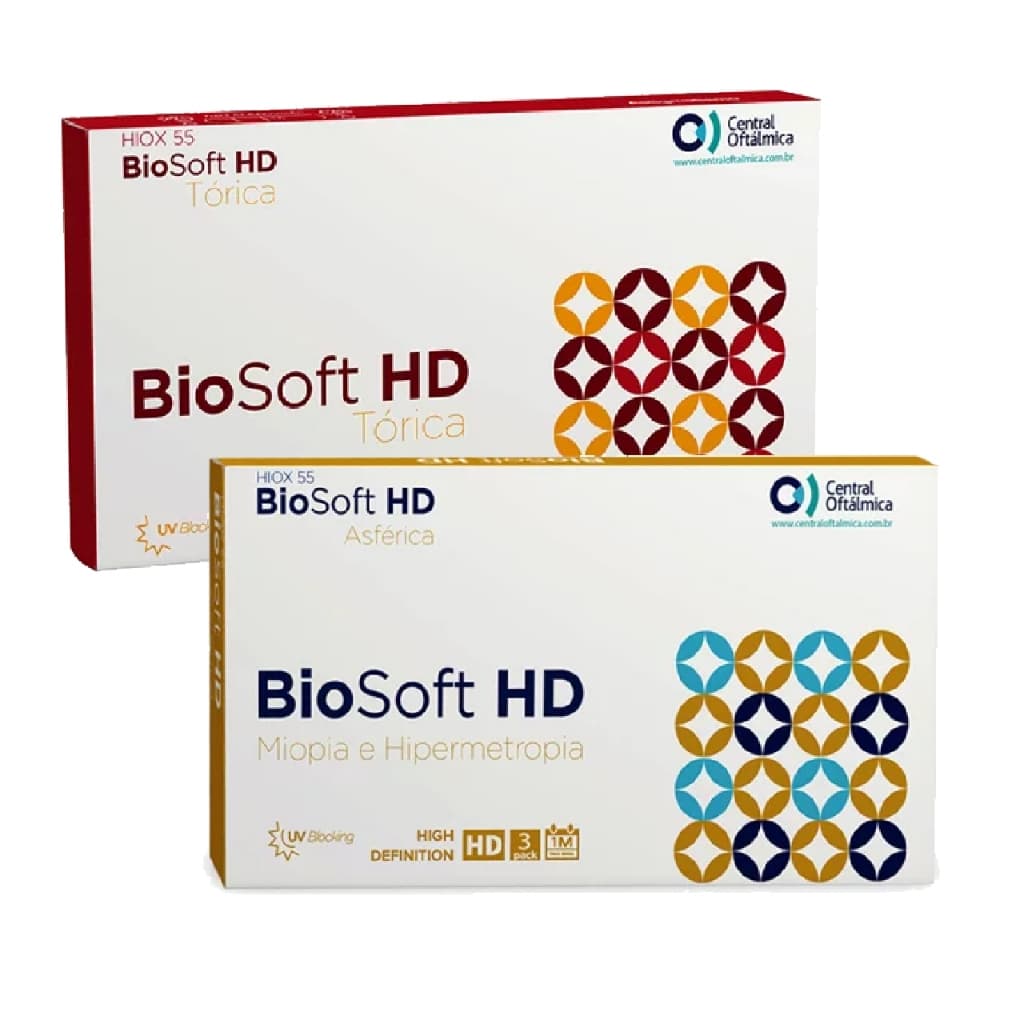 Lente De Contato Biosoft Hd Asferica + 01 Astigmatismo