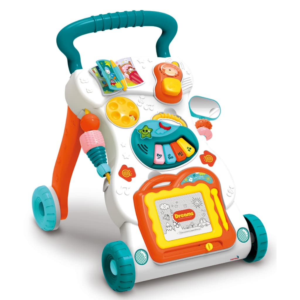 Andador Empurrador Infantil Musical Brinquedos Removíveis Colorido