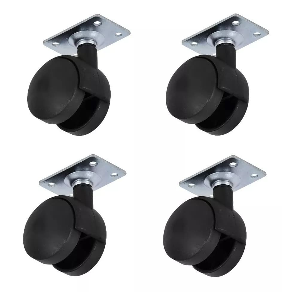 Kit de Rodízios Giratórios (4 Unidades): Versatilidade e Mobilidade  Seus Móveis Ideal para Diversos Móveis e Ambientes
