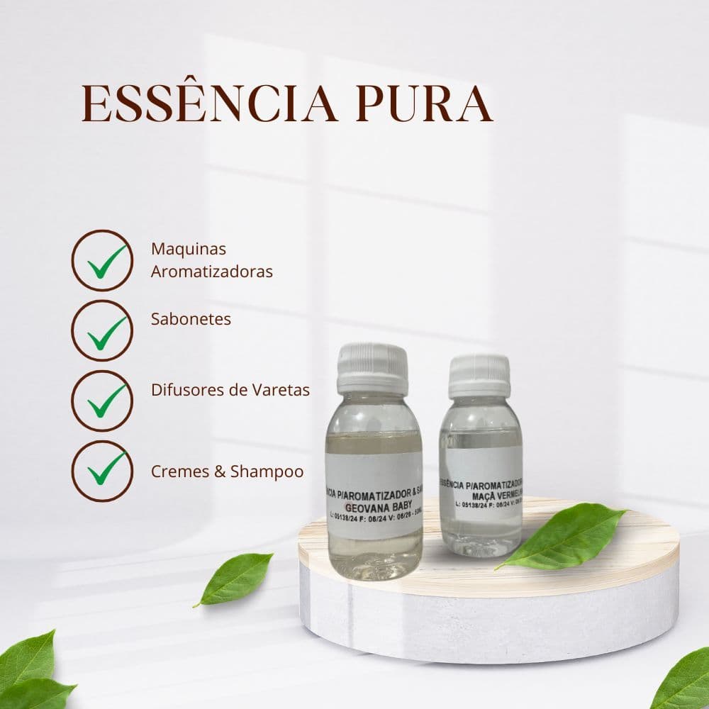 Essência Pura Jasmin Rosa Para Aromatizador de Ambiente, Home Spray, Cremes e Sabonetes - 50ml