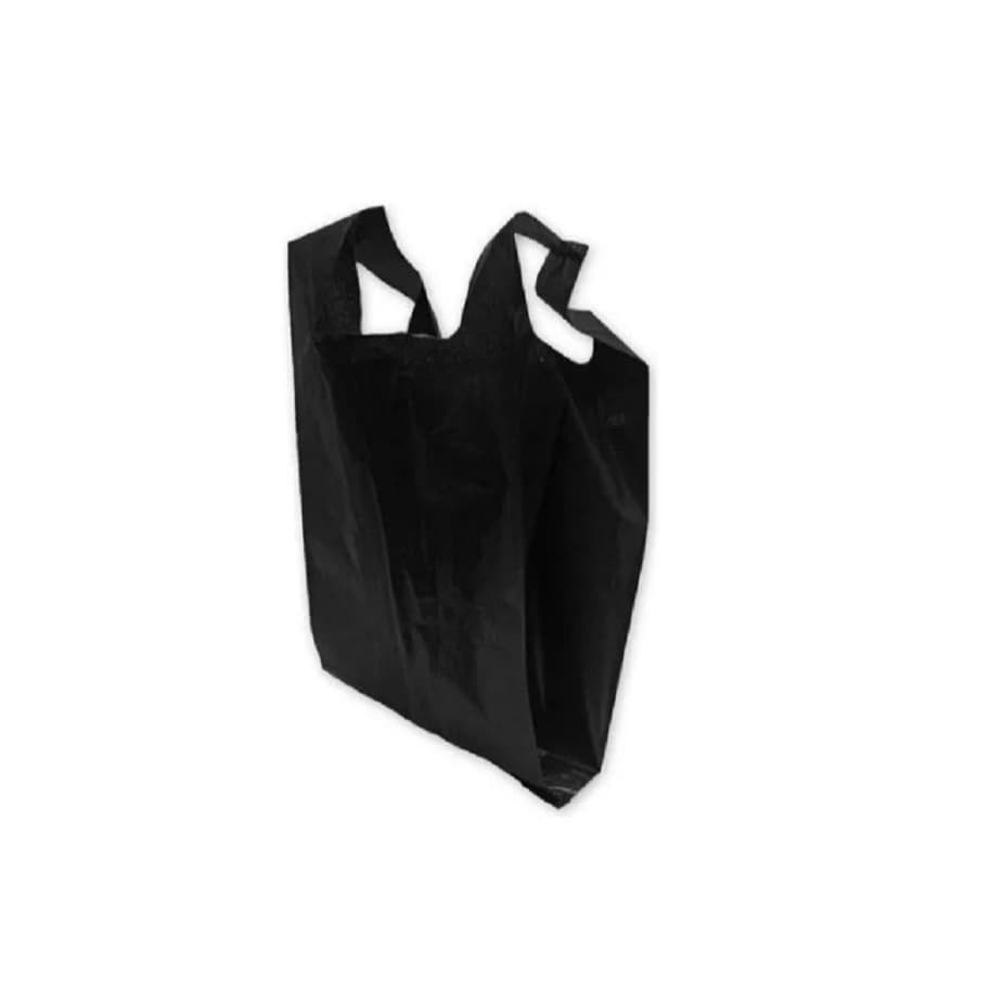 Sacola Plastica Preta Reforçada 50x70 Alça Camiseta Loja Conveniencia 1 Kg +- 40 Peças