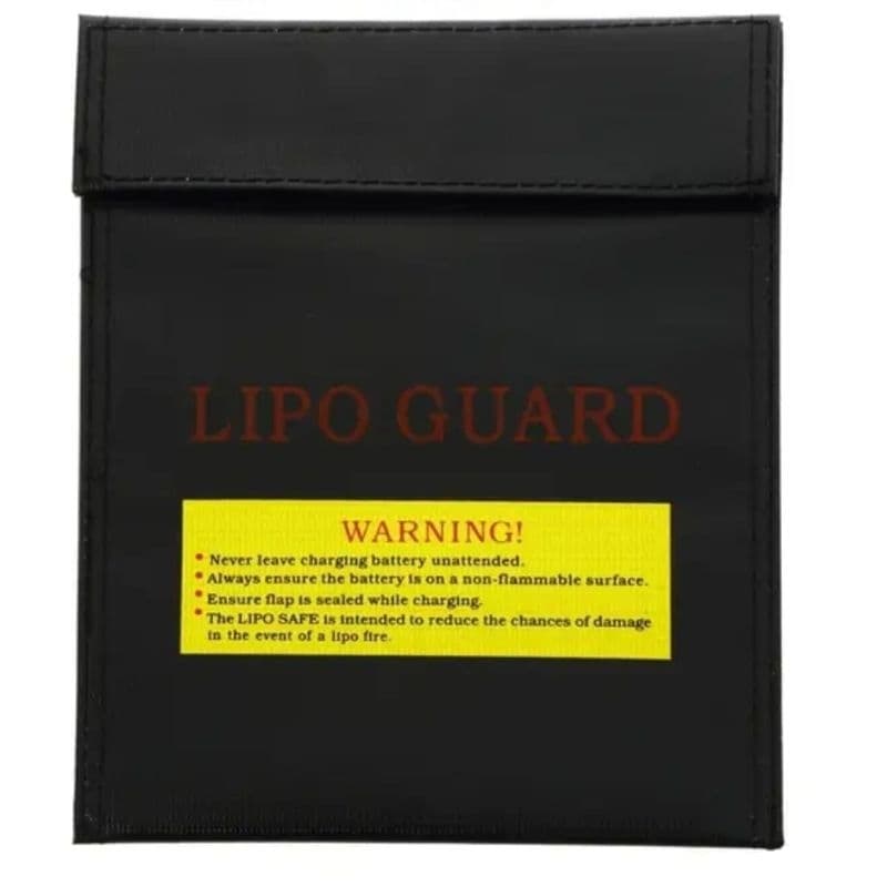 Saco Anti Chama Bag Safe preto P Bateria Lipo Aeromodelo