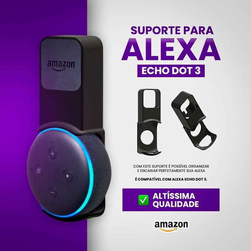 Suporte de Parede para Alexa Echo Dot 3 - Organize e Otimize Seu Espaço