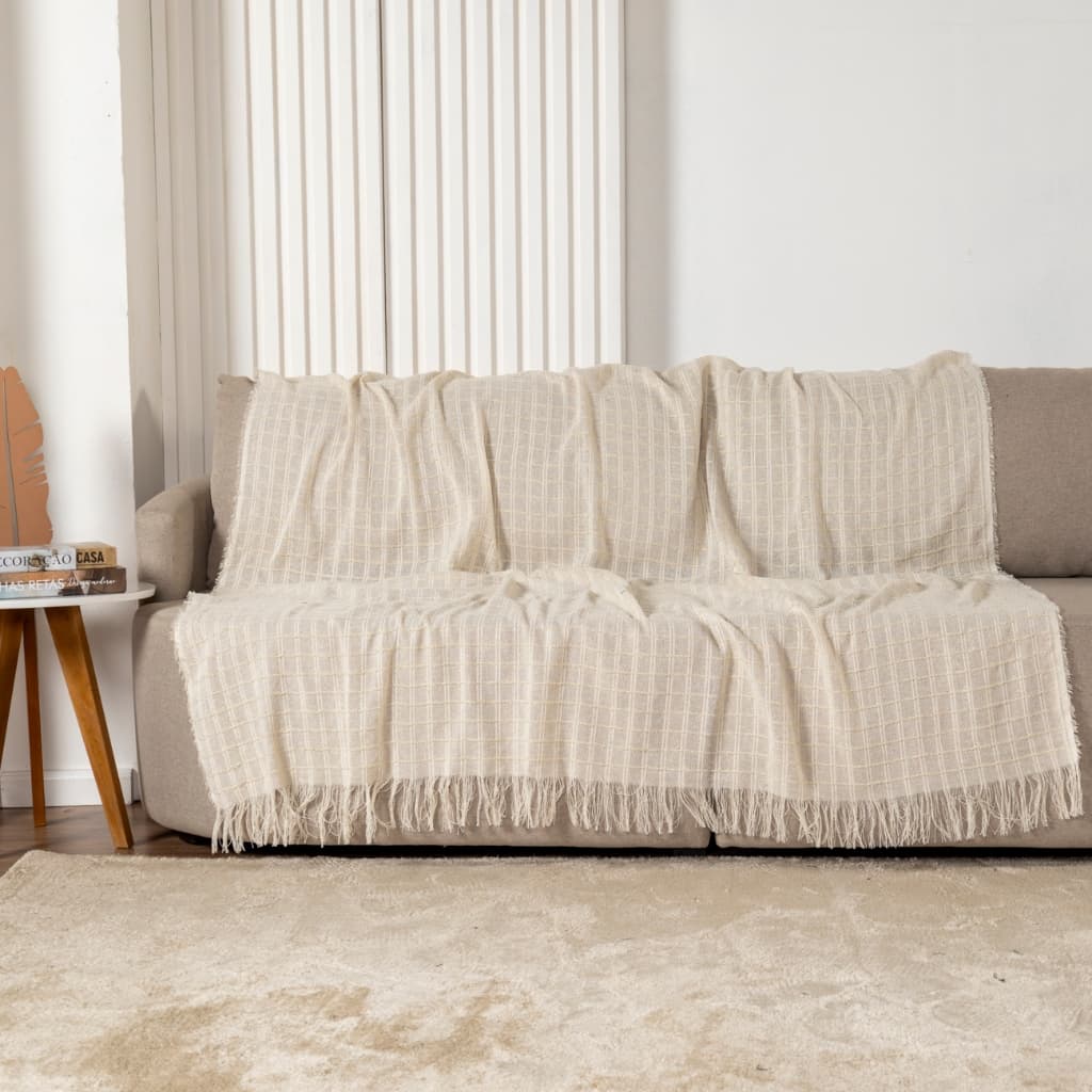 Manta Artesanal 100% Algodão Para Sofa 2,40m x 1,70m Grande Capa protetor para Sofa