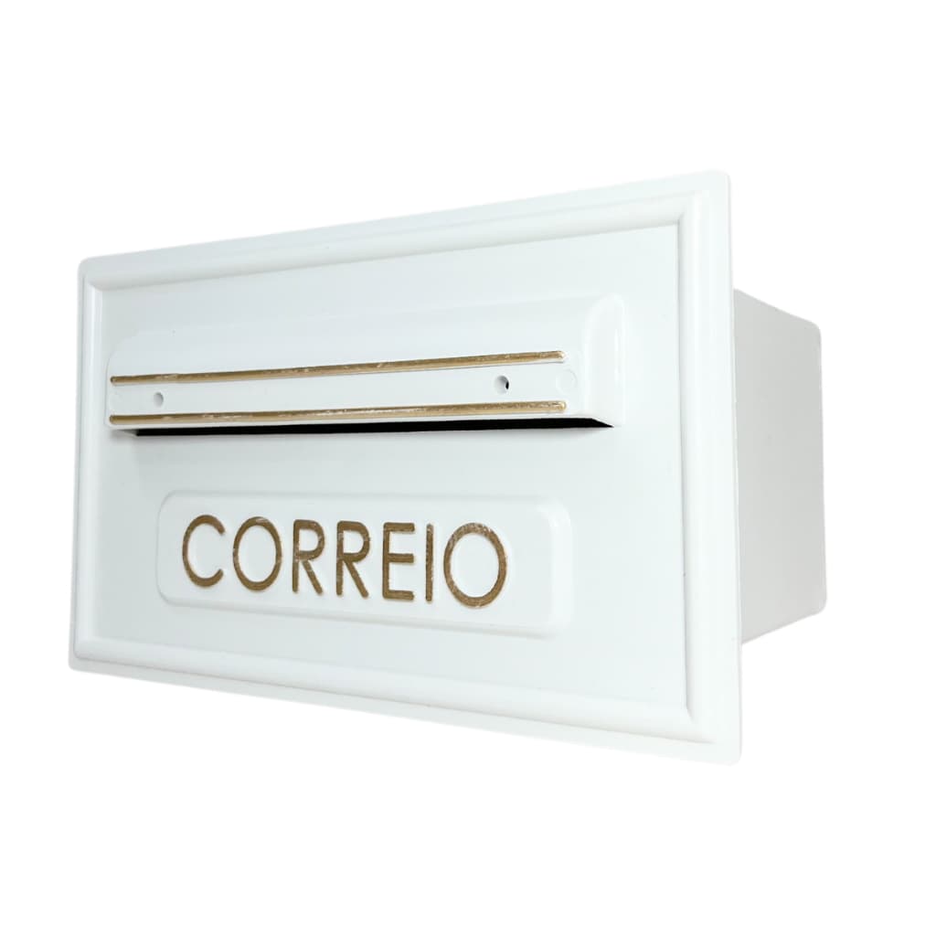Caixa de Correio modelo Moderna 5 Plastico Branca - Ficone Reis