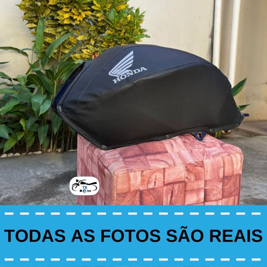 Capa Tanque Moto Titan Fan 125/150 2014/2015 Start 150 2014/2015 Sem Aba Do Tanque Preta Preto