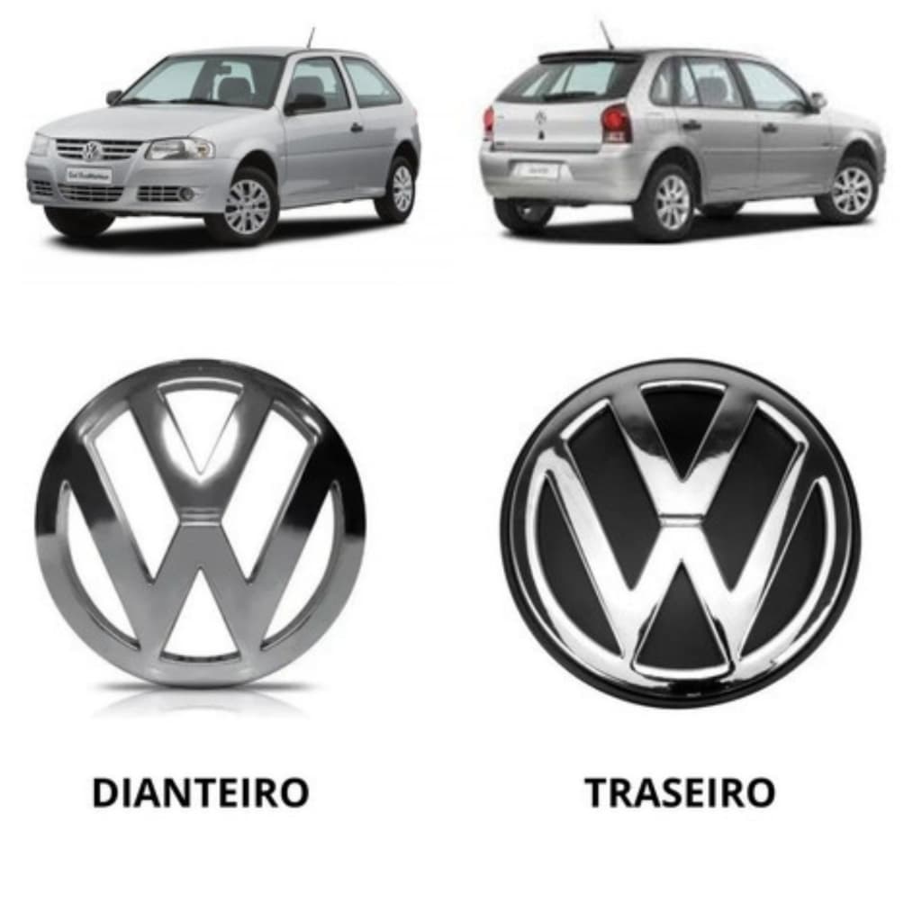 Par Emblemas Grade Dianteira e Porta Malas Gol G4 Original