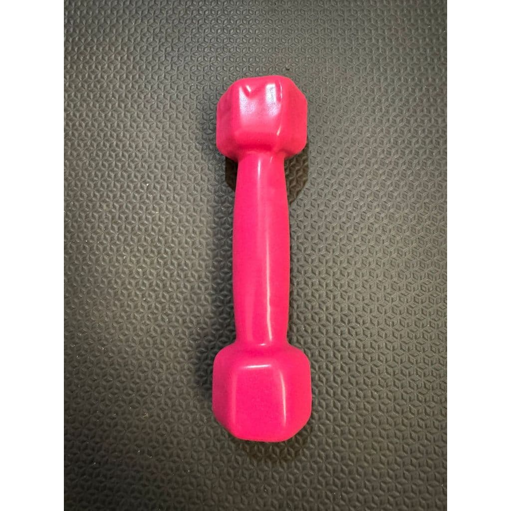 Halter emborrachado rosa sextavado 1kg (1 unidade)