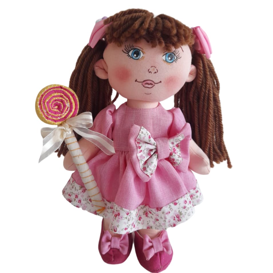 Boneca de Pano Hanna - Roupa Removivel