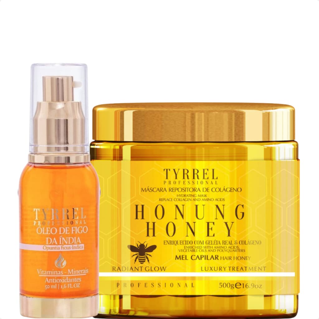 Kit Honung Honey 500g Tyrrel + Oleo De Figo da India 50ml