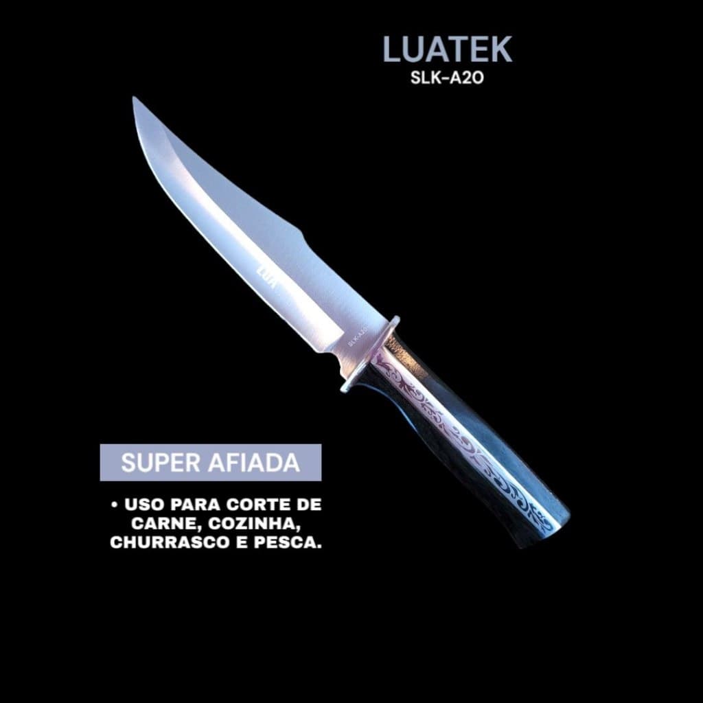 FACA PARA PESCA CHURRASCO SLK-A20 ACOMPANHA BAINHA FACA LUXO PREMIUM LAMINA AFIADA FACA ACAMPAMENTO