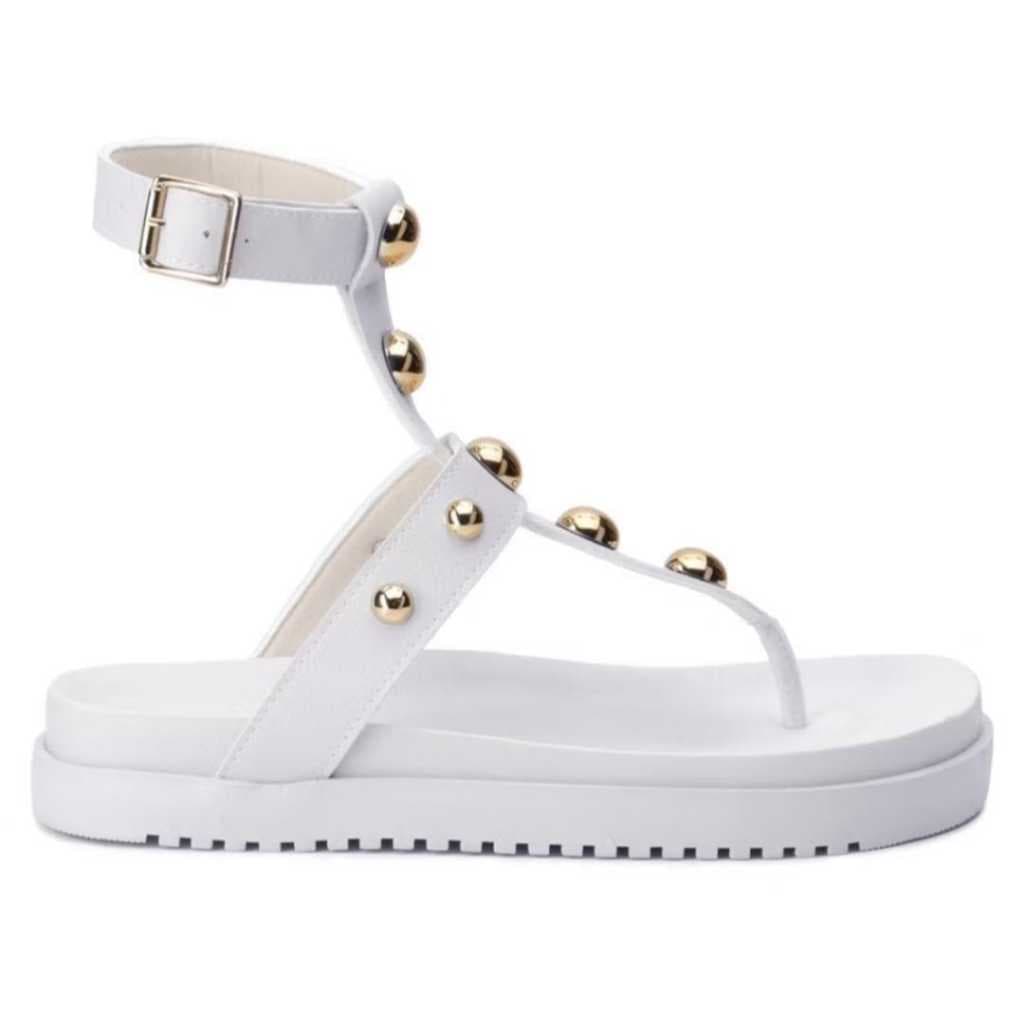 Sandália Plataforma Feminina Birken Papete LS Luisa Shoes Leve Com Ajuste na Canela