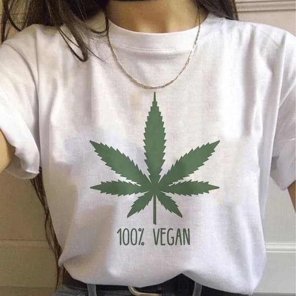 Camisa Camiseta Básica Unissex 100% Vegan Weed Premium Verao