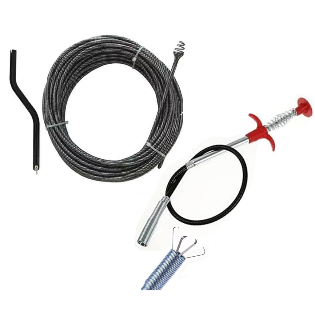 2 Desentupidores Bestfer 10m + 60cm Com Garras Ralos E Pias