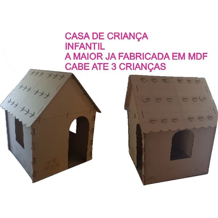Casa infantil casinha crianças boneca de madeira pintada