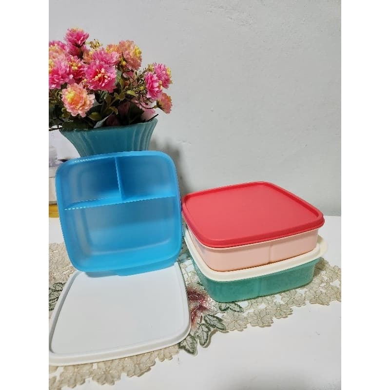 Tupperware Marmita Basic line Quadrada com Divisórias 550 ml ,Cozinha, Organização