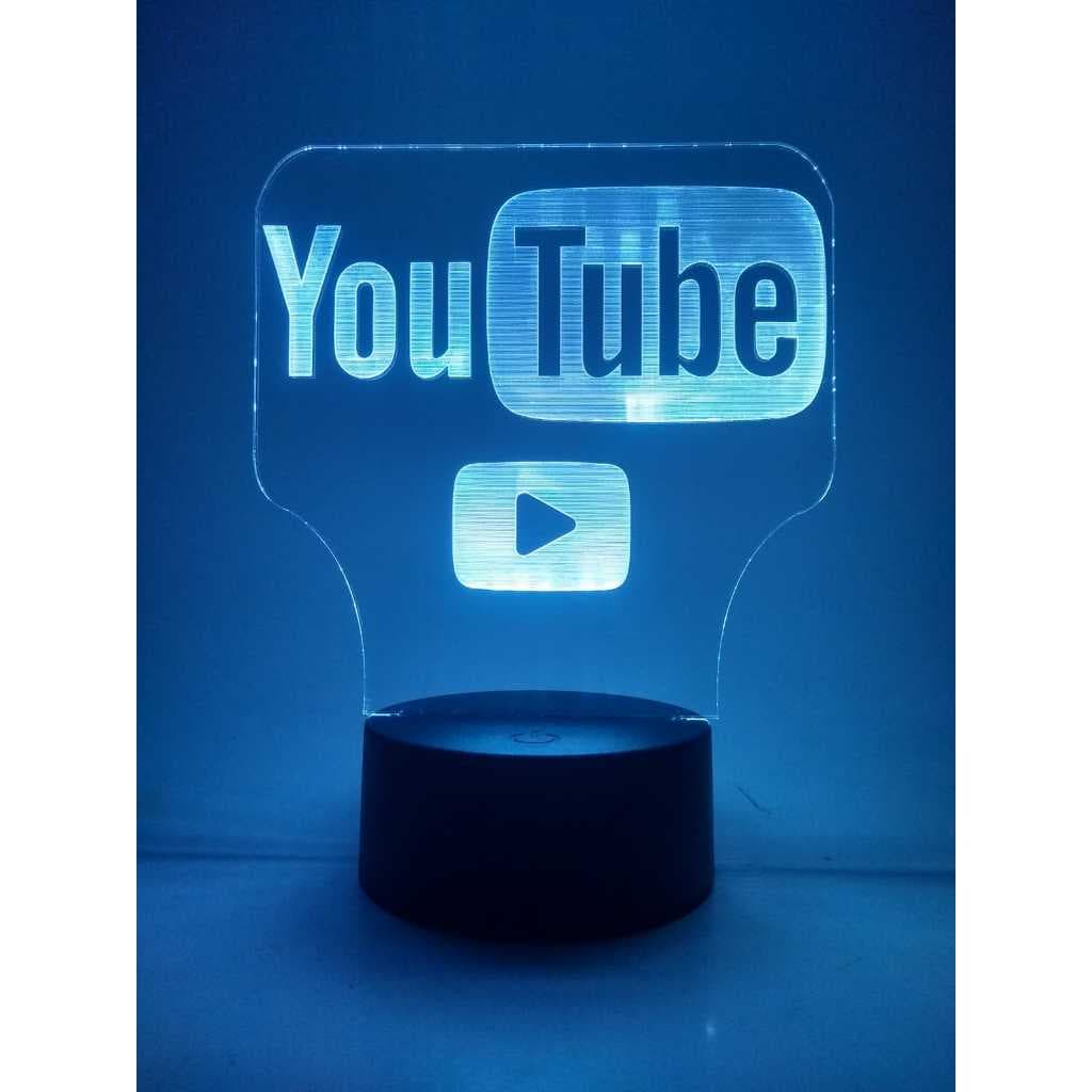 Luminária de mesa YouTube com seu Canal Modelo RGB 16 cores