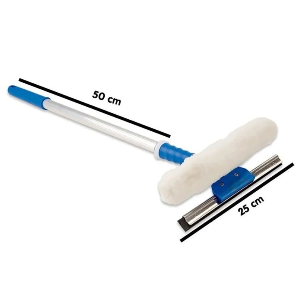 Combinado 2 em 1 para Limpeza de Vidros - Lavador e Limpador 25CM