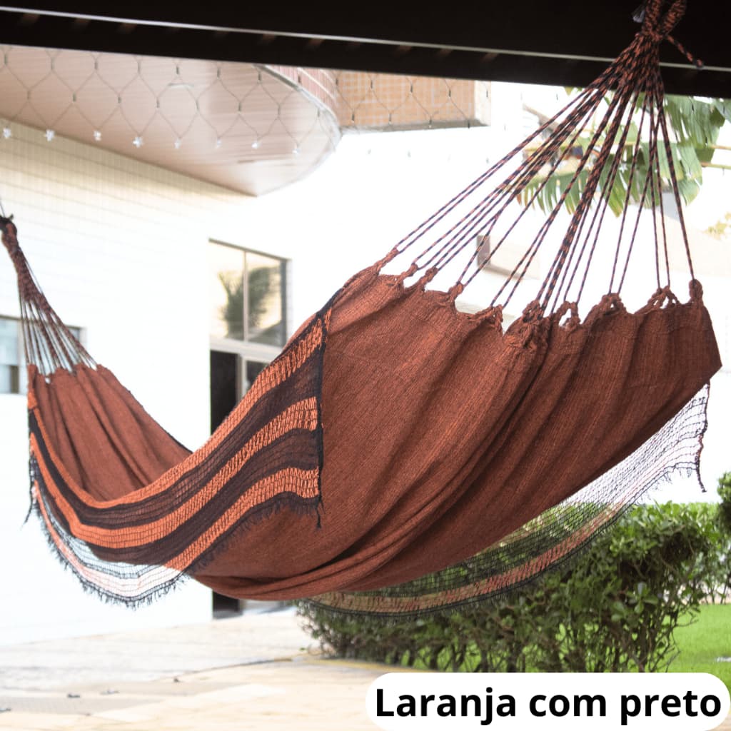 Rede De Dormir Descanso Casal Jeans Life 100% Algodão Reforçada Varias Cores
