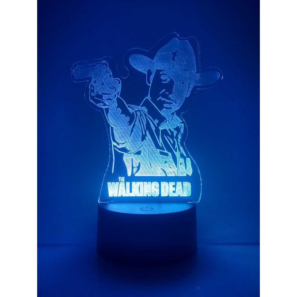 Luminária de mesa Walking dead Rick Grimes 16 cores